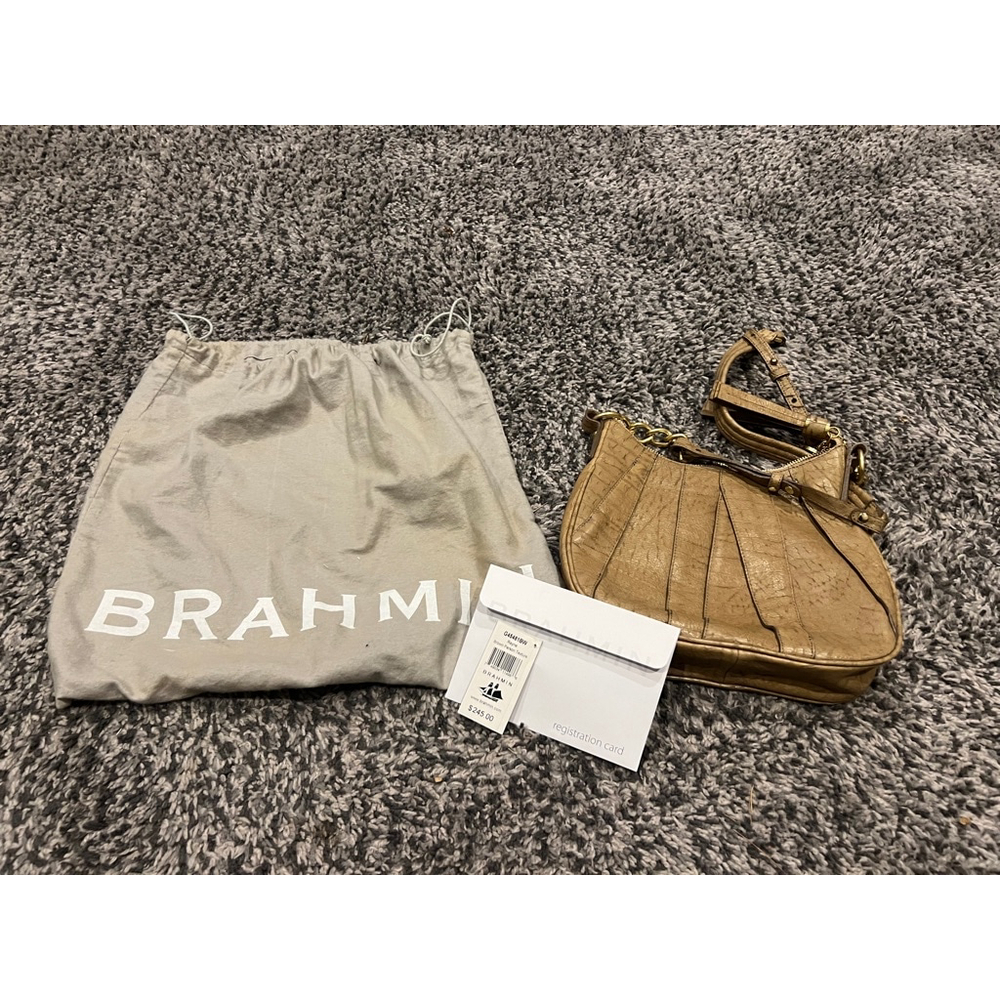 Brahmin Brown Leather Shoulder Bag